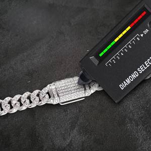 Sarva Jewels 925 Serling collar de joyería fina de plata Iced Out Hip Hop VVS Moissanite Diamond Miami cadena de eslabones cubanos para Unisex - Product Image 5