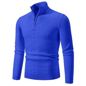 Autumn Men's Pullover Sweatwear Warm Solid Color Half Zipper Casual Sweater Slim V-neck <b>Long</b> <b>Sleeve</b> Men's Sweatshirts Winter <b>Top</b> - Product Image 1