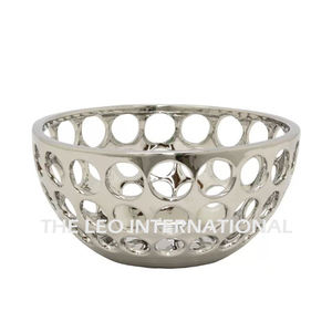 Belle forme de feuille maison bol décoratif argent aluminium métal conception gratuite pour servir des collations aux fruits - Product Image 4