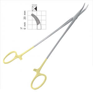 Forceps chirurgical dentaire Olsen Hegar, porte-aiguille manuel en carbure de tungstène, manche doré, acier inoxydable, certifié MOL, durable - Product Image 2