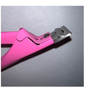 Cortaúñas acrílicas rosas, cortador de cutículas de borde recto de acero inoxidable - Product Image 5