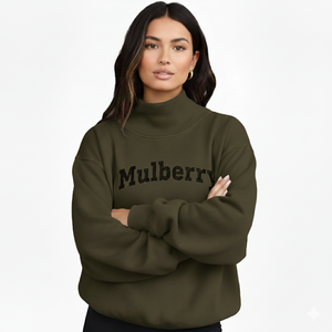 Oversized Women <b>Turtleneck</b> Pullover Casual Winter Relaxed Loose Fit Long Street Fashion Top for Soft Cozy Daily Wear - Product Image 1