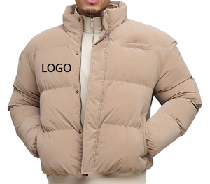 เสื้อโค้ทบุผ้านวมแบบสั้นสำหรับฤดูหนาว ปี 2026 ผลิตจากผ้าที่ยั่งยืน ออกแบบตามสั่ง สวมใส่สบาย ปกตั้ง ทรงยูนิเซ็กส์  เสื้อแจ็คเก็ตบุฟองน้ำแบบสั่งทำ - Product Image 1