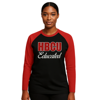 T-shirt à manches longues raglan en coton chenille pour femme, motif DST Sororité grecque Delta Divine Nine Summer Diamonds, pour femmes noires éduquées aux HBCU