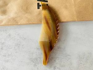 Peigne en corne naturelle fait à la main pour barbe toilettage coiffure peigne polyvalent confortable - Product Image 3