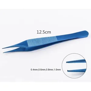 Forceps manuel en titane Adson Brown de 12,5 cm avec pointe dentée de 3 mm, instruments chirurgicaux ophtalmiques droits, Classe I - Product Image 2