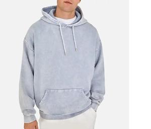 Custom Logo Acid Wash Oversized Long Sleeve Sweatshirt Hoodie Embroidery Logo <b>Men's</b> Durable Breathable Hoodies - Product Image 1