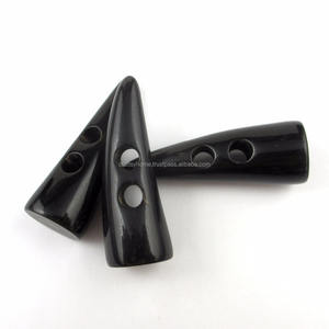 Cuerno de búfalo natural Toggle Skins Cuerno de buey negro Toggles Botones de estilo de vástago de moda Abrigo de alta calidad Cuentas Craftsy Home - Product Image 5