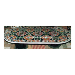 <b>Low</b> Prices White Marble Inlay <b>Table</b> Tops with Oval Shaped Floral Designed Marble Inlay <b>Table</b> Tops for Sale by Exporter <b>Table</b> Top - Product Image 1