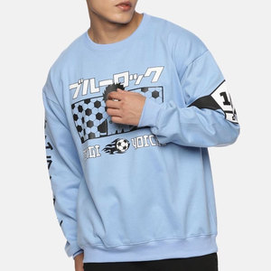 เสื้อสเวตเตอร์โอเวอร์ไซส์ผู้ชายซักได้หลายสีไม่ซ้ำใครผ้าสวมใส่สบายปักลายสีพื้นย้อมสีล้วนสำหรับฤดูหนาว - Product Image 1