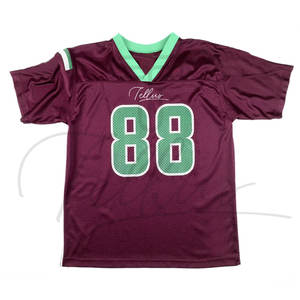 Maillots de football américain personnalisés en gros, couleurs et logos d'équipe, 100 % polyester respirant, séchage rapide, uniforme de football pour - Product Image 5