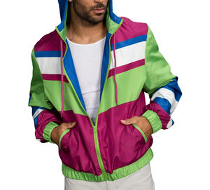 Chaqueta cortavientos transpirable personalizable al por mayor OEM para el verano al aire libre correr casual con capucha diseño de talla grande impermeable - Product Image 4