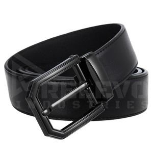 Custom Men's Genuine Leather Belt Durable Waist Belt Adjustable 110-125cm Length with Alloy Buckle Custom Logo 2-3cm - Product Image 4