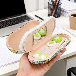 Estuche Premium 2 en 1 de Doble Capa <span class=keywords><strong>para</strong></span> Gafas, con Logotipo Personalizado, Portátil, <span class=keywords><strong>para</strong></span> <span class=keywords><strong>Lentes</strong></span> de Contacto, Estuche Rígido <span class=keywords><strong>para</strong></span> Viaje - Product Image 2