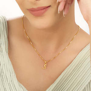 Collier pendentif bouddhiste plaqué or avec diamant, perle et zircon - Product Image 1