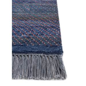 Tapis géométrique bleu Freedom Manchaha en laine et soie de bambou noué à la main pour la décoration de la maison et du salon - Les-8235 Jaipur Rugs US - Product Image 4