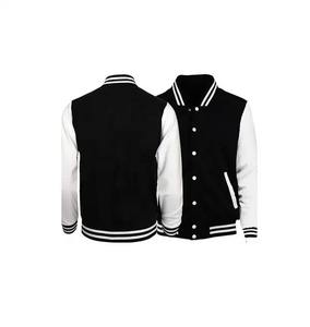 Veste vintage d'extérieur blanche pour hommes broderie unie personnalisée 100% veste universitaire Lettermen d'hiver en laine - Product Image 6