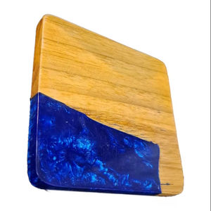 ถาดไม้เนื้อแข็งเคลือบอีพ็อกซี่สีน้ำเงิน งานแฮนด์เมดสุดหรูจากโซโลบีท พร้อมดีไซน์ทันสมัยสำหรับเฟอร์นิเจอร์ครัว - Product Image 1