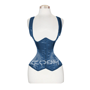 Cosh คอร์เซ็ตผ้าซาตินสีฟ้ารัดเอวระบายอากาศได้ดีสไตล์ใหม่คอร์เซ็ตผ้าซาตินสีฟ้า - Product Image 1