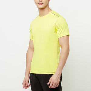 เสื้อยืดเข้ารูปแขนสั้นเสื้อกีฬาโพลีเอสเตอร์สุดเท่ห์ Dri 100% ปรับแต่งโลโก้เสื้อยืดสำหรับผู้ชาย - Product Image 2