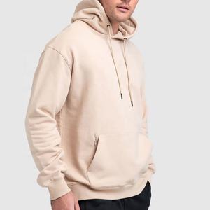 Vente en gros Streetwear uni pour hommes sweats à capuche logo personnalisé sweats à capuche surdimensionnés en coton lourd - Product Image 1
