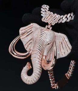 Pendentif personnalisé pour homme en argent 925 avec moissanite VVS, chaîne en diamant glacé VVS, style hip-hop, pendentifs de mode, breloques, passe le testeur - Product Image 1