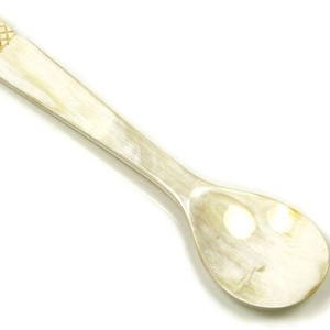 Cuchara de cuerno de búfalo de alta calidad con pulido de espejo Último diseño Mango de ágata Nuevo utensilio elegante - Product Image 1