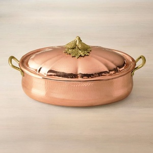 Casserole moderne en aluminium martelé avec couvercle, compatible lave-vaisselle, écologique, cadeau de pendaison de crémaillère, chauffe-plats - Product Image 1