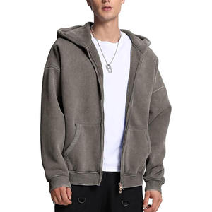 Men's <b>Full</b> <b>Zip</b> <b>Up</b> <b>Hoodie</b> Casual Oversized Streetwear Hooded Sweatshirt with Front Pockets Long Sleeve Soft Fleece Outerwear - Product Image 2