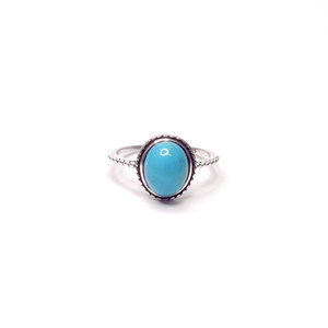 Blue <b>Turquoise</b> <b>Ring</b> (2.2 Grams) Fashionable Vintage Bezel Stylish Trendy Gemstone Jewelry for Christian Perfect Gift Idea - Product Image 1