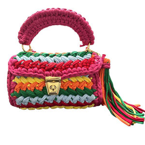 Sac à main tissé au crochet multicolore fait à la main - Product Image 1