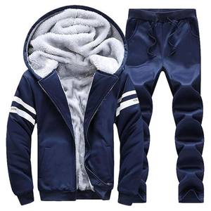 <b>Mens</b> Autumn Winter Casual Hoodies Suit <b>Top</b> Tracksuits Windproof 2PCS Male Zipper Sweatshirts Fashion Sweatsuits - Product Image 2