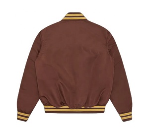 OEM New Fashion Style Custom Satin Varsity Jacket Plain Breathable Plus Size Satin Baseball <b>Hip</b> Hop Jacket <b>for</b> Men - Product Image 2