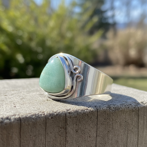 Colgante/Amuleto de Latón Chapado en Plata de Ley con Gema Verde, Hecho a Mano, Estilo Vintage, Ajustable para Mujer - Product Image 2