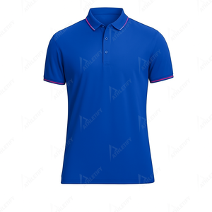 Polo de algodón de moda para hombre Polo de golf Clásico de manga corta Ajuste cómodo Opción de logotipo personalizado - Product Image 3