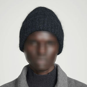 Gorro de mohair unisex al por mayor para hombre, gorro tejido jacquard personalizado con logotipo personalizado, ropa de calle cálida, gorro de mohair de invierno para hombre - Product Image 3