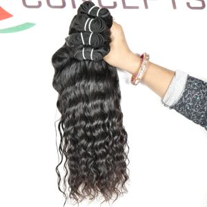 Meilleure Qualité Non Transformé Double Trame Cuticule Remy Temple Ondulé Humain Vietnamien Extensions De Cheveux Indien Cheveux Machine Bundles - Product Image 2