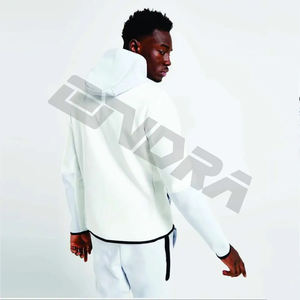 Men's Custom Brand Fitness Fleece Tracksuit Winter Jogger Top and Skinny Trousers with <b>String</b> <b>Hoodie</b> - Product Image 4