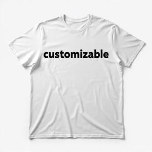 T-shirt blanc uni de haute qualité personnalisable OEM pour hommes T-shirt Boxy Fit à col montant et à épaules tombantes Chemise d'été simple pour hommes - Product Image 1