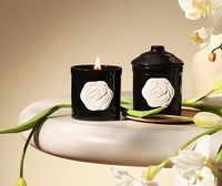 CAMET Vente en gros de bougies parfumées en céramique noire de luxe, ensemble cadeau, pot à bougie créatif en relief avec emballage personnalisé