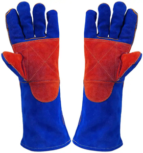 Gants en cuir de vachette haute Performance pour les travailleurs de la construction industrielle Gants de sécurité de soudage à la main 8mil Durable - Product Image 4
