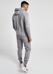 Ensemble survêtement personnalisé avec logo, jogging épais, double capuche, effet délavé, strass, coupe ample, fermeture éclair, sweat-shirt et pantalon de survêtement baggy - Product Image 5