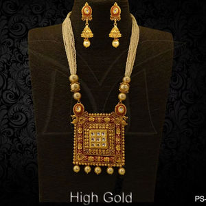High Gold Antique Designer Pendant <b>Sets</b> <b>for</b> <b>Women</b> Elegant Traditional <b>Jewelry</b> Perfect <b>for</b> Weddings and Special Occasions - Product Image 1