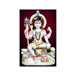 Magnífica estatua de Shiva de mármol hecha a mano en India con durabilidad de calidad de exportación para decoración festiva al precio más bajo. - Product Image 1