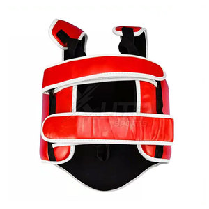 Protège-poitrine d'entraînement en cuir pour arts martiaux – Protection corporelle absorbant les chocs, respirante et conçue pour la sécurité - Product Image 4