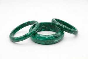 กำไลข้อมืออะคริลิคเรซิ่นทรงกลมลายหินอ่อนสีเขียว ของขวัญเครื่องประดับแฟชั่นสำหรับผู้หญิง - Product Image 5