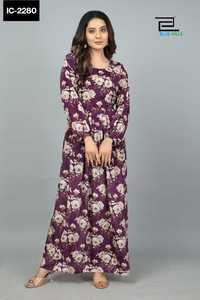 Indian Ethnic Wear Long Printed Gown with Same Matching <b>Belt</b> in Full Sleeves Heavy Kasturi Silk Kurtis for Women Casual Wear - Product Image 2