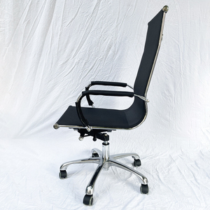 Chaise de bureau ergonomique pivotante MFM03 à dossier haut en maille avec appui-tête réglable pour la maison, l'atelier, le personnel – Mousse, tissu, PP, aluminium, PU - Product Image 4