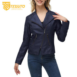 Chaqueta de cuero auténtico 100% para mujer, nueva chaqueta de cuero genuino de motorista informal y elegante en embalaje Premium - Product Image 4