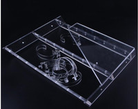 Présentoir de montre-bracelet en acrylique Transparent détachable exposant support de Table de support d'affichage de montre à trois couches avec support en C